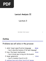 Lexical Analysis II: Prof. Bodik CS 164 Lecture 2 1