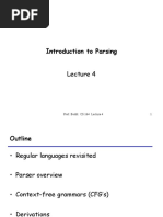 Introduction To Parsing: Prof. Bodik CS 164 Lecture 4 1