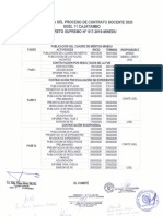 Cronograma Del Proceso de Contrato Docente 2020 - Ugel 11 - Cajatambo
