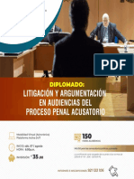 Diplomado en Litigación y Argumentación en Audiencias Del Proceso Penal Acusatorio