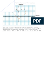 Plano cartesiano com pares ordenados para atividade de matemática