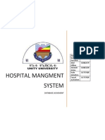 Hospital Mangment System: Database Assigment