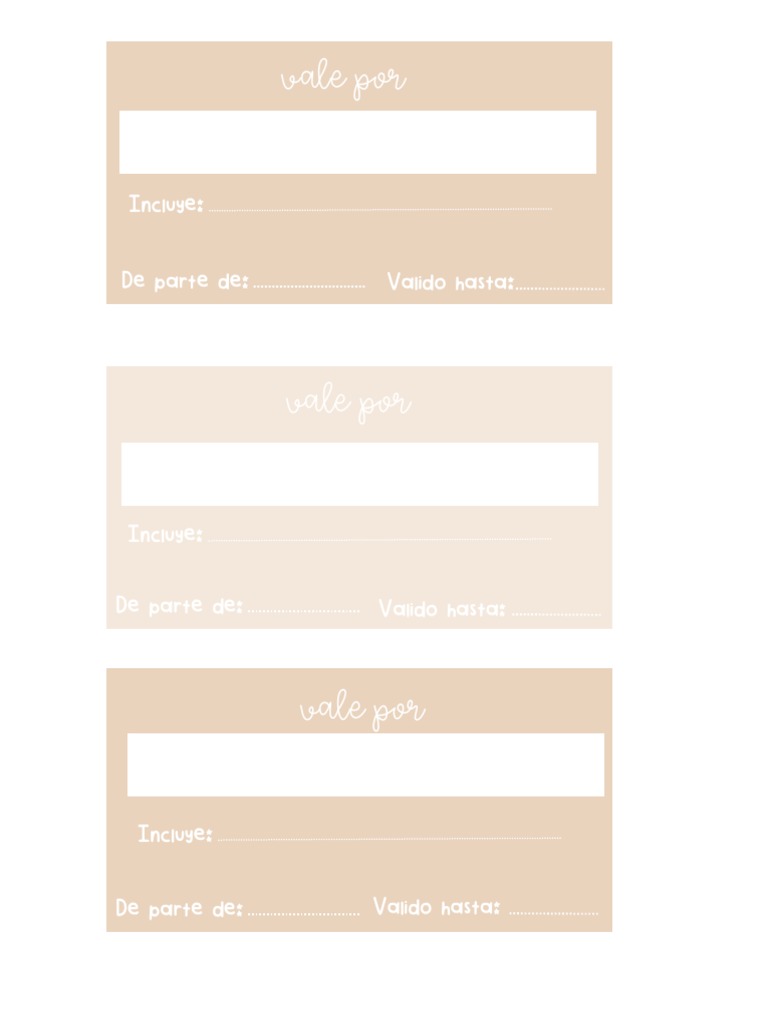 Formato de Vale y Validez | PDF