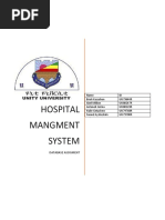 Hospital Mangment System: Database Assigment