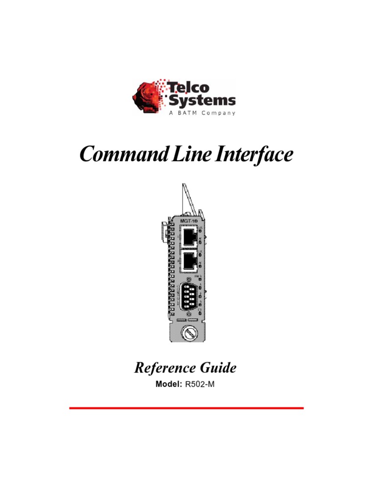 Command Line Interface: Reference Guide | PDF | Booting | Computer Network