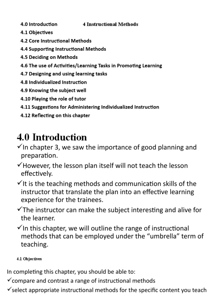 Effective Instructional Methods Overview | PDF | Learning | Educational ...