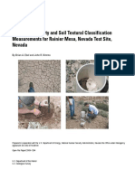 Hydraulic Property and Soil Textural Classification Measurements For Rainier Mesa, Nevada Test Site, Nevada