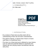 Fixed-Income Risk and Return (Duration+Convexity)