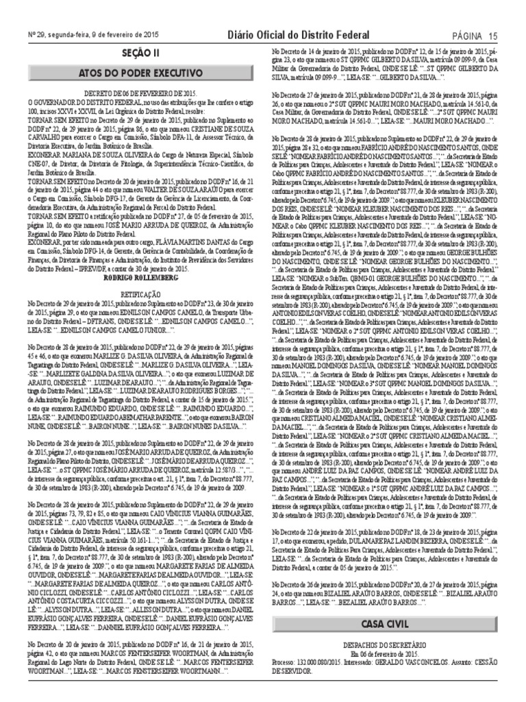 Nomeações e Exonerações no DODF | PDF | Acessibilidade | Estado