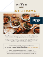 Feast at Home: Wine Pairings, Spirit Packages and Cocktail Accompaniments Available at Your Request