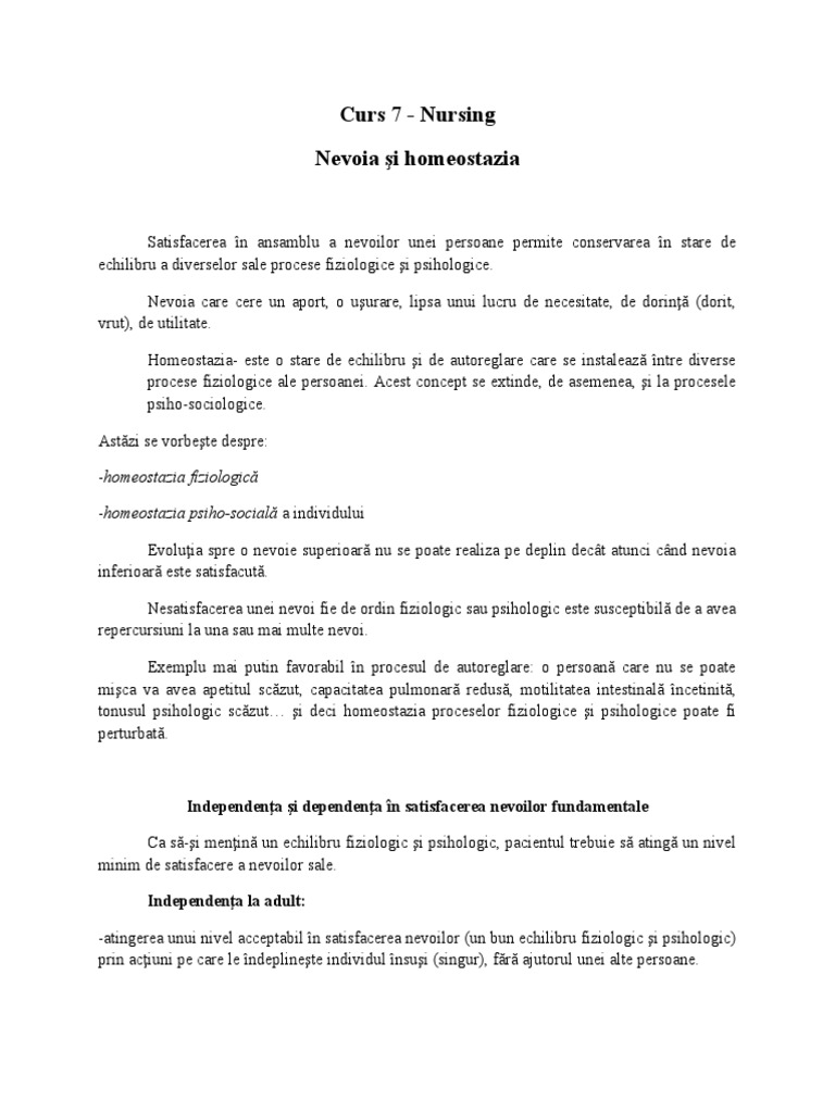 Curs 7 - Nursing | PDF