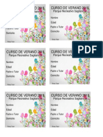 Credencial Curso de Verano