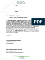 Carta de intención equipo trabajo SENA Putumayo contratación servicios