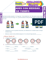 Actividades Con Medidas de Tiempo para Cuarto Grado de Primaria