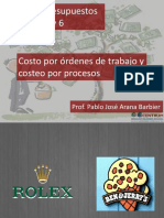 Sesiones 5 y 6 - Costeo Por + Rdenes de Trabajo y Costeo Por Procesos