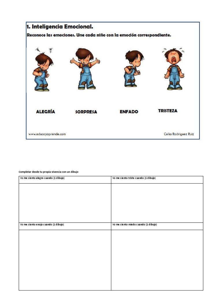 Ficha de Emociones | PDF