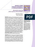 Ensaio Sobre o Desenvolvimento Humano e Análise Do Comportamento