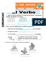 Ficha de El Verbo Para Segundo de Primaria