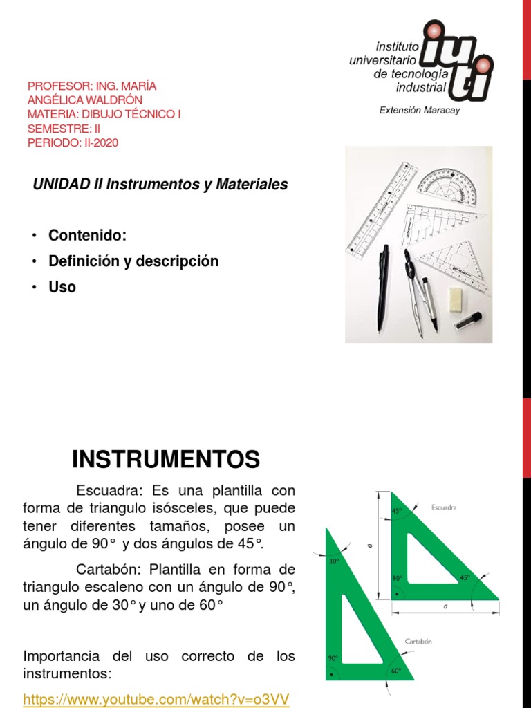 ángulo De 30 Grados Con Escuadras Clases Semana III Dibujo Tecnico I | PDF | Lápiz | Herramientas