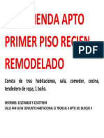 Se Arrienda Apto Primer Piso Recien Remodelado