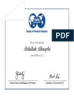 Member Certificate for 5389768