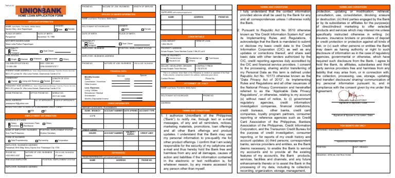 Union Bank Home Loan Application Form | PDF | Banks | Finance & Money ...