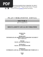 Plan Urbanistic Zonal Sector 3 Bucuresti Regulament Local de Urbanism