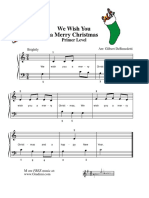 We Wish You a Merry Christmas Primer Level Song Sheet