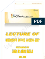 Preparing by Eng. M. Abou Elela (1) Microsoft Access 2007