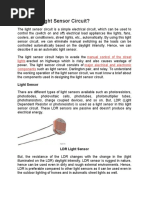 What Is A Light Sensor Circuit?: Manual Control of The Street Lights Major Electrical and Electronic Components