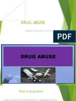 Drug Abuse: Powerpoint Presentation By: Jericho de Guzman