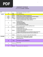 2021-2022 Academic Calendar