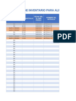 Plantilla de Inventario para Almacén