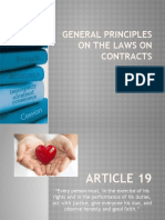 General Principles On The Laws On CONTRACTS