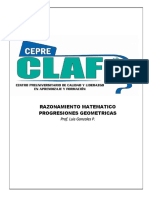 Progresiones geométricas (P.G.) y sus propiedades