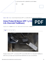 Parte 1 - Cómo Probar El Sensor APP 1 y 2 (2004-2007 4.2L Chevrolet TrailBlazer)