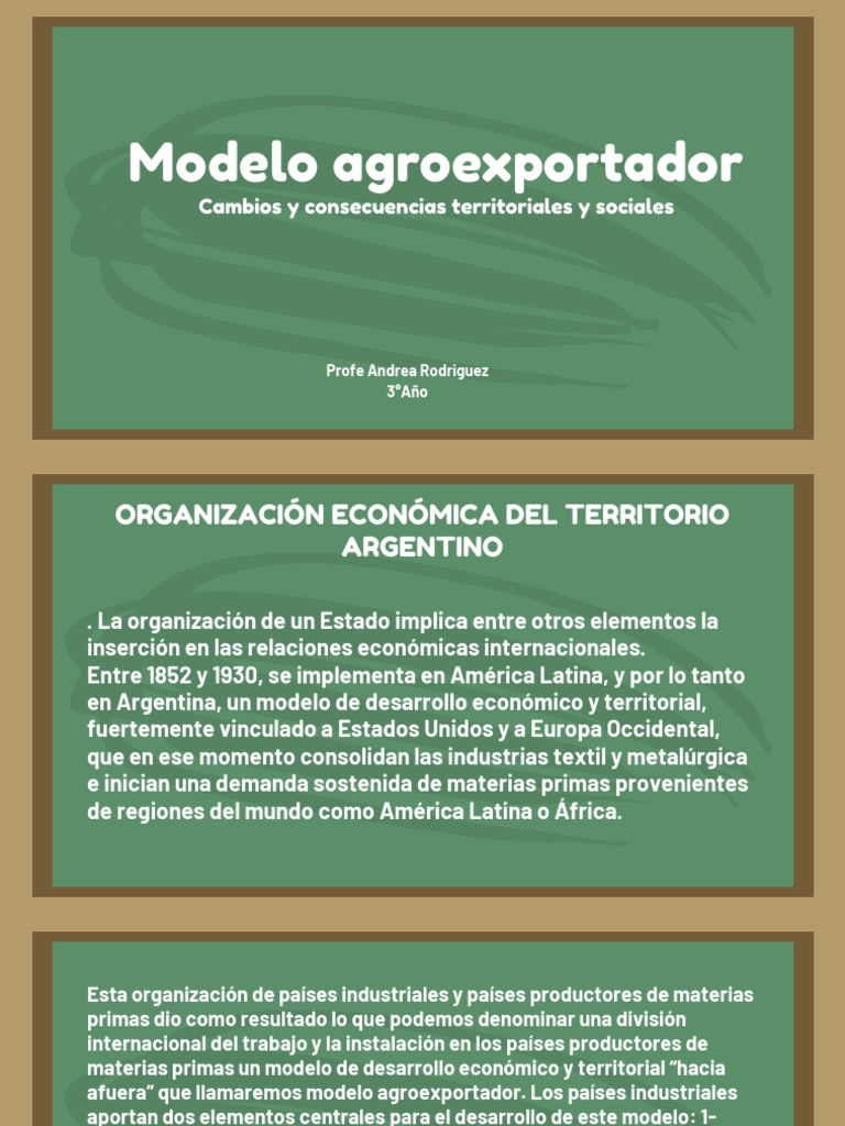 Modelo Agroexportador Mb Pdf Argentina Inmigración