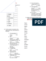 EXERCISES PART 2 - Prefixes and Sufixes