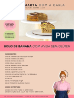 Quarta Com A Carla. 2 de Junho de 2021. Bolo de Banana Com Aveia Sem Glúten. 1