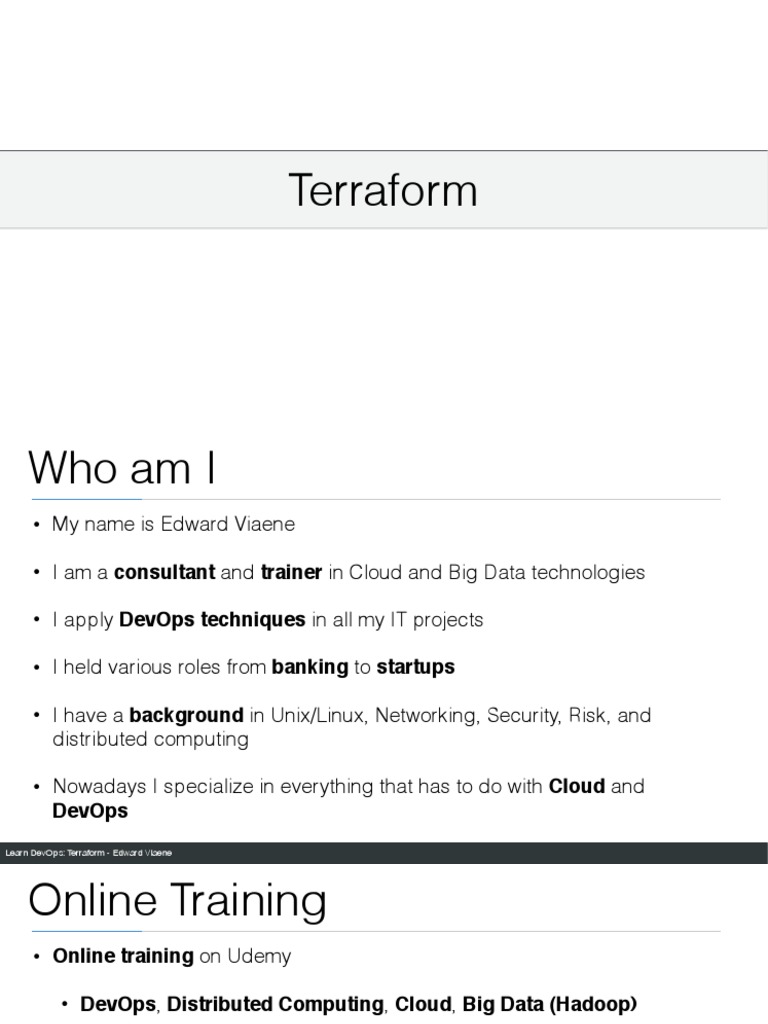 Learn Devops Terraform Dec2020 | PDF | Cloud Computing | Amazon Web Services