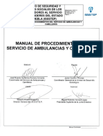 Manual de Procedimientos Del Servicio de Ambulancias Y Camilleros