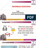 Part 9 Sejarah Perkembangan SIK - Informatika Kesehatan