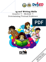 Reading and Writing Skills Quarter 4 - Module 7:: Determining Textual Evidence