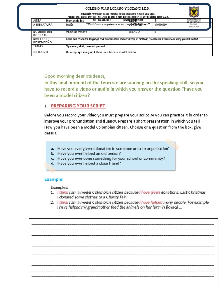 Preparing Your Script: Example | PDF | Cognition | Human Communication