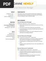 Human Resources Resume