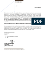 OFI27-CVM-2021 - PRESUPUESTO PRELIMINAR A ACTIVIDADES NO PREVISTAS