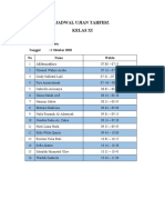 Jadwal Ujian XI