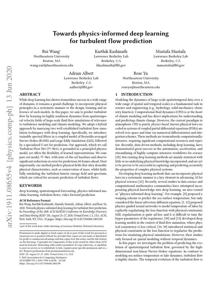 For Turbulent Flow Prediction | PDF | Computational Fluid Dynamics ...