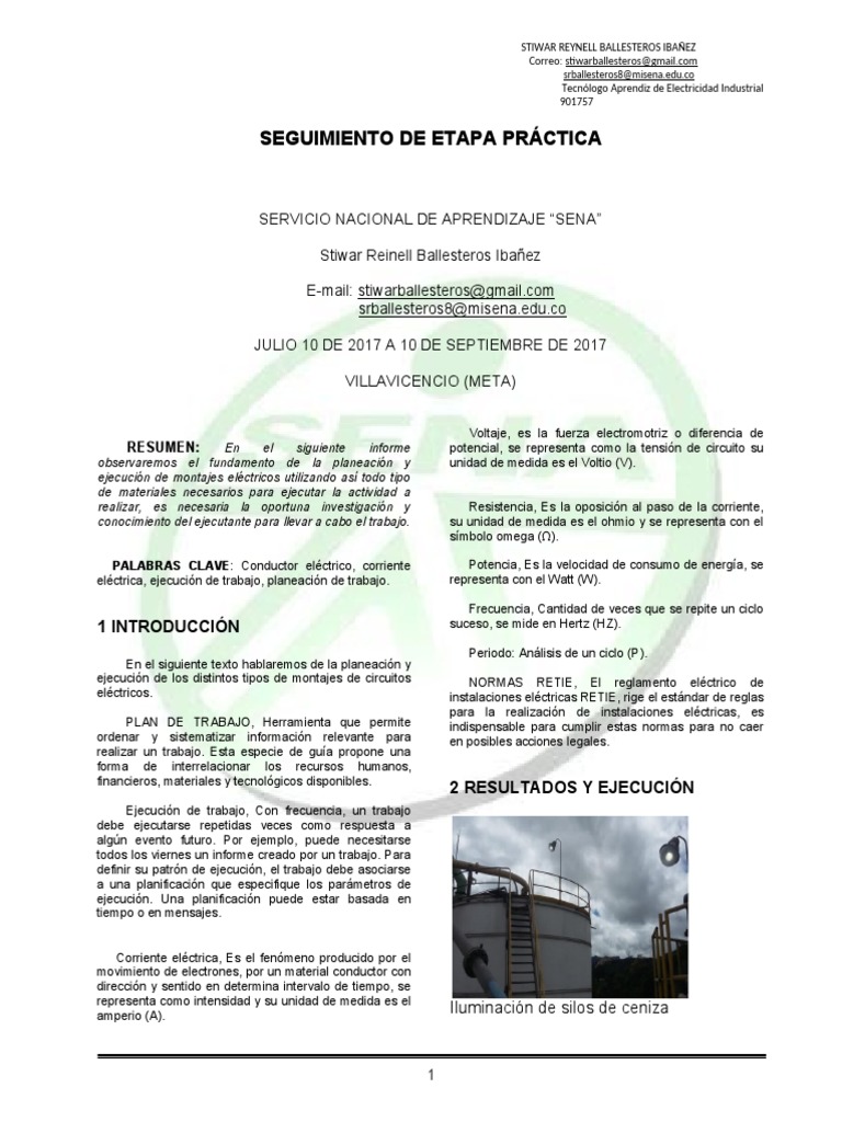 Formato de Informe IEEE 1 | PDF | Corriente eléctrica | Ingenieria ...