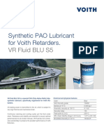 Synthetic PAO Lubricant For Voith Retarders.: VR Fluid BLU S5
